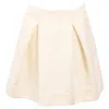 Jil Sander Pleated Mini A-line Skirt In Viscose In White