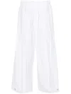 Jil Sander Poplin Cotton Trousers In White