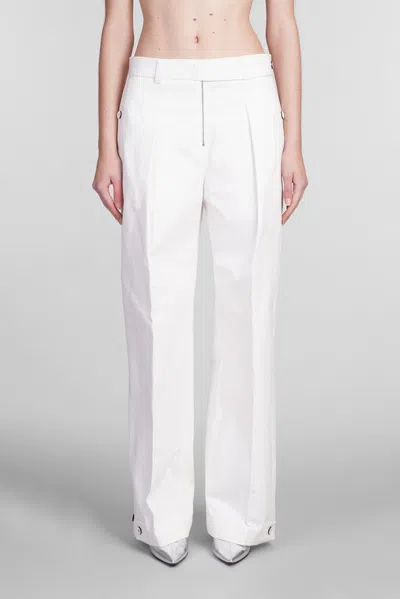 Jil Sander Pleated Palazzo Trousers In White