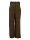Jil Sander Pleated Panel Trousers In Brown