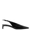 Jil Sander Pleated Patent Leather High-heeled Sandals In Black