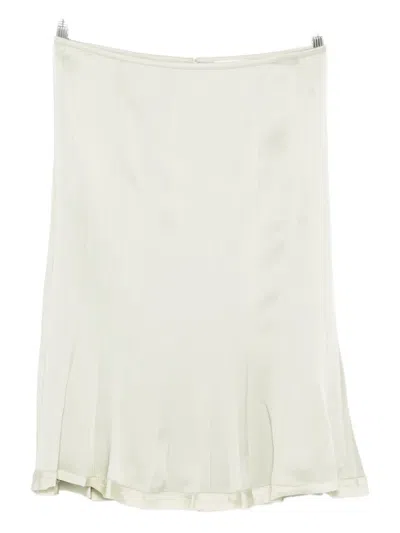 JIL SANDER PLEATED SATIN SKIRT