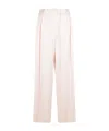 Jil Sander Acetate Blend Trousers Wide Leg Back Pockets In Pink