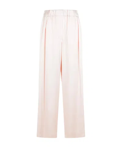JIL SANDER JIL SANDER PLEATED SATIN TROUSERS
