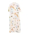 Jil Sander Pleated Shift Maxi Dress In White