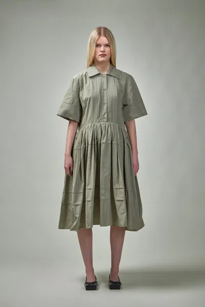 JIL SANDER PLEATED SHIRT DRESS
