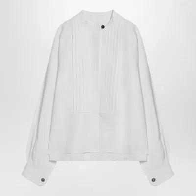 Jil Sander Pleated Shirt In Linen