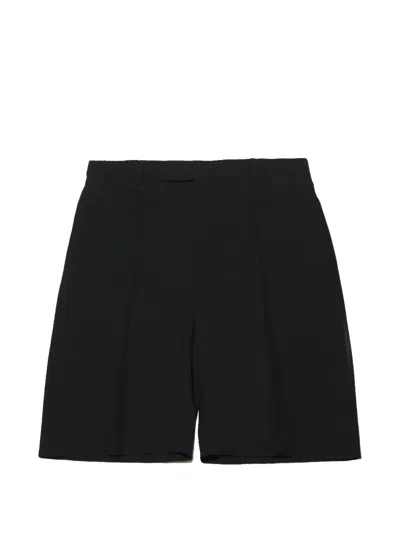 Jil Sander Pleated Shorts In Black