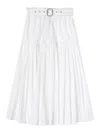Jil Sander Voluminous Basque Skirt Optic White In Blanco