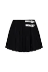 Jil Sander Pleated Skirt With `vintage` Effect In Black