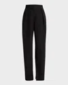 Jil Sander Pleated Straight-leg Trousers With Split Seams In Black