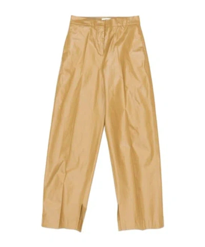 Jil Sander Pleated Trousers In Brown
