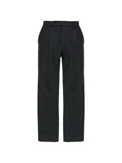 Jil Sander Pleated Wide-leg Pants In Gray