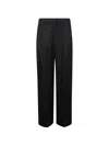 Jil Sander Technical Compact Cotton Trousers In Black