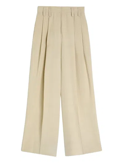 Jil Sander Pleated Trousers In Neutral