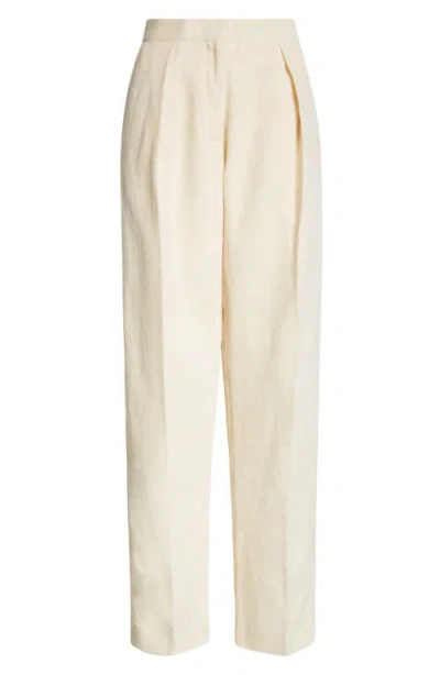 Jil Sander Pleated Velveteen Trousers In Dune