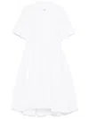 Jil Sander White Cotton Chemisier Dress In White