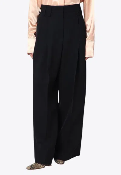 JIL SANDER PLEATED WIDE-LEG PANTS