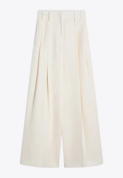 JIL SANDER PLEATED WIDE-LEG PANTS