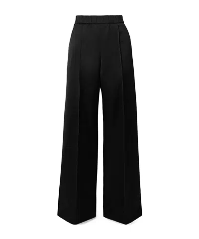 Jil Sander Pleated Wide-leg Pants In Black