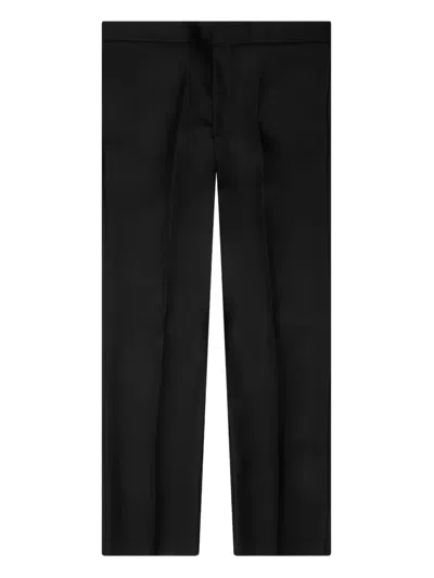 Jil Sander Pleated Wool Trousers In Black