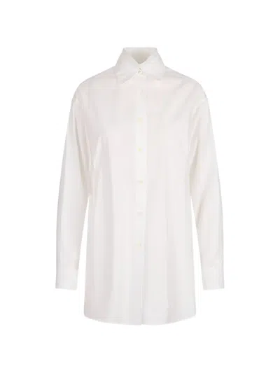 Jil Sander Pleated-collar Long-sleeve Shirt In Neutral