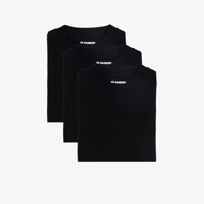 Jil Sander Plus Cotton T-shirt Set In Black