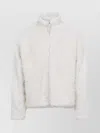 Jil Sander Plus High Collar Long Sleeve Textured Jacket In White