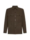 Jil Sander Drop-shoulder Flannel Shirt In Brown