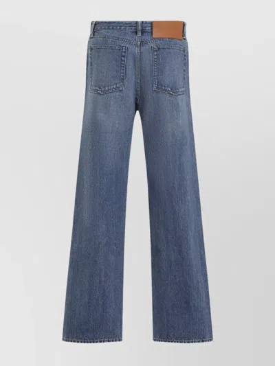 Jil Sander Plus Straight Hem Wide-leg Denim Jeans In Blue