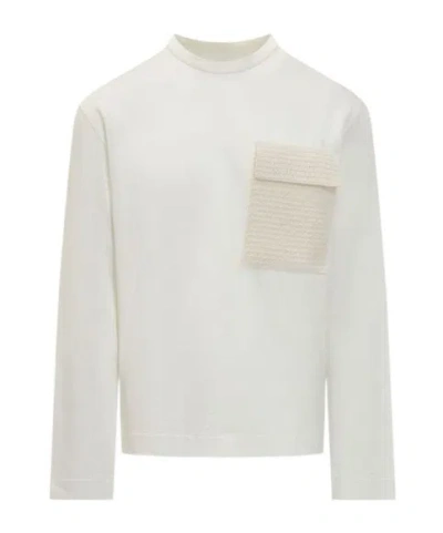 Jil Sander Pocket Detailed Long-sleeved Top In White
