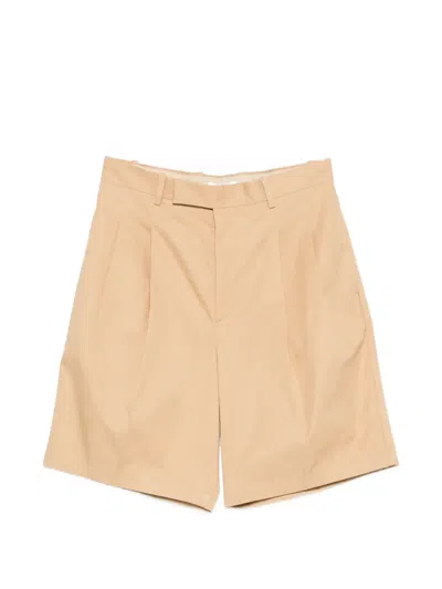 Jil Sander Pocket Pleated Shorts In Neutral