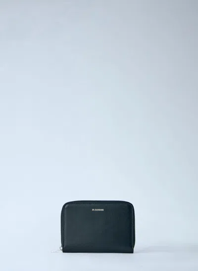 Jil Sander Pocket Zip Around Wallet In Black