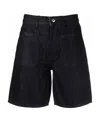 Jil Sander Pocketed Denim Shorts In Black