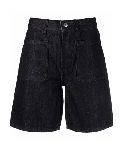 Jil Sander Pocketed Denim Shorts In Black