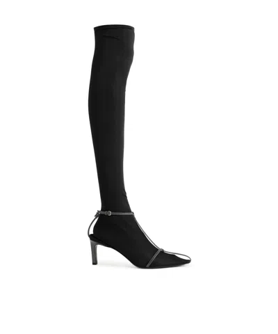 Jil Sander Pointed Boots In Black