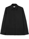 Jil Sander Pointed-collar Twill Shirt In Black