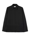 Jil Sander Pointed-collar Twill Shirt In Black