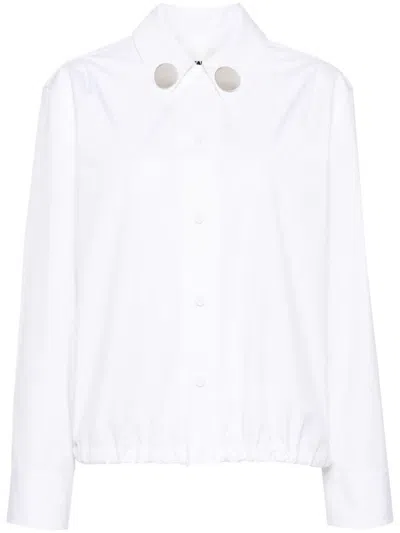 Jil Sander Pointed Collar Shirt In White