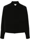Jil Sander Pointed-collar Wool Shirt In Black