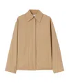 Jil Sander Pointed-collar Wool Shirt In Nude