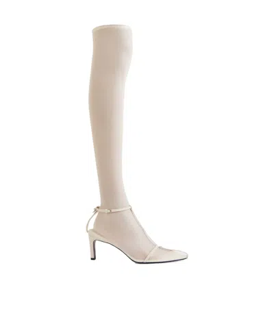 Jil Sander Pointed Knee-length Boots In White