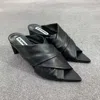 Jil Sander Pointed Muller Shoes In Black