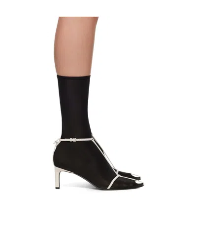 Jil Sander Pointed Short Boots In Black