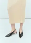 Jil Sander 35 Leather Slingback Pumps In Black