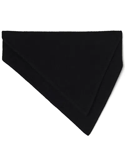 Jil Sander Pointed-tip Cashmere Scarf In Black