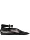 Jil Sander Pointed Toe Ballerinas In Black