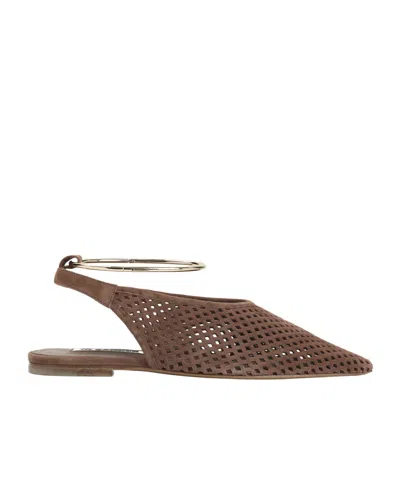 Jil Sander Pointed-toe Flat Sandals In Brown