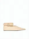 Jil Sander Pointed Toe Goat Leather Flats In Multi