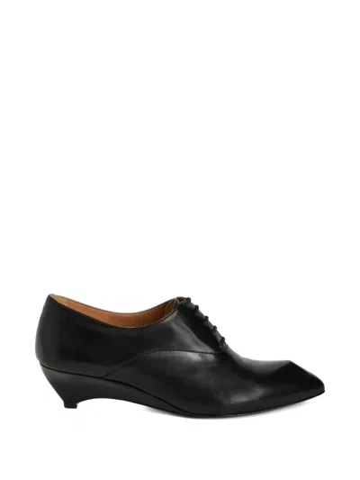 Jil Sander Pointed-toe Lace-up Oxford Shoes In Black